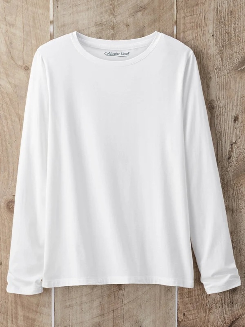 Coldwater Creek white crewneck long sleeve shirt